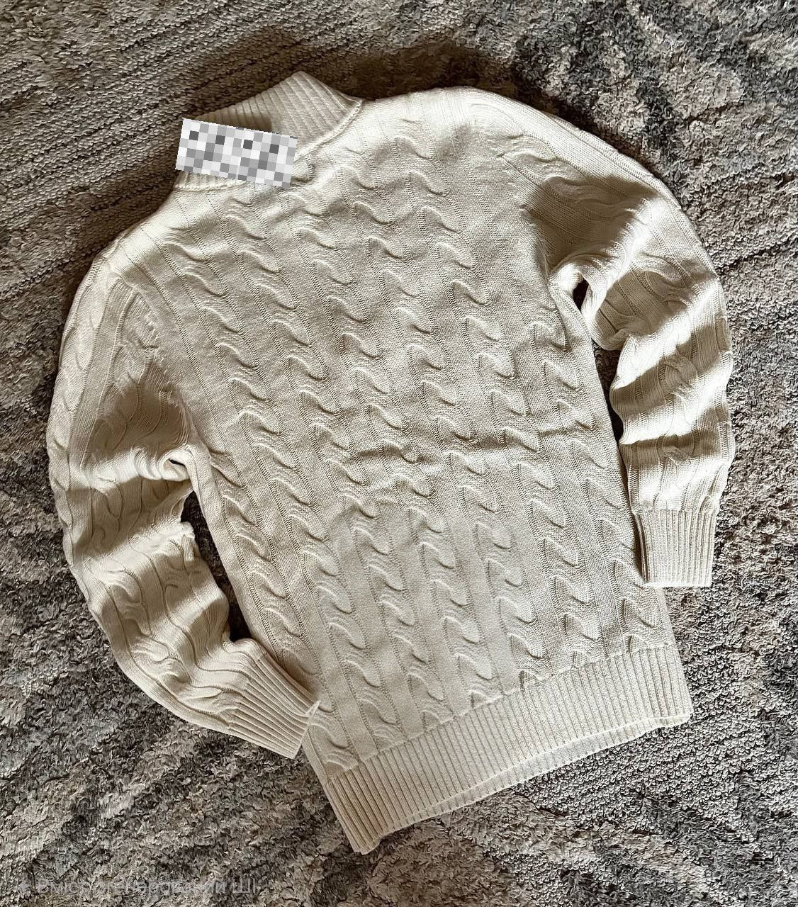 Men’s Cable-Knit Quarter-Zip Sweater