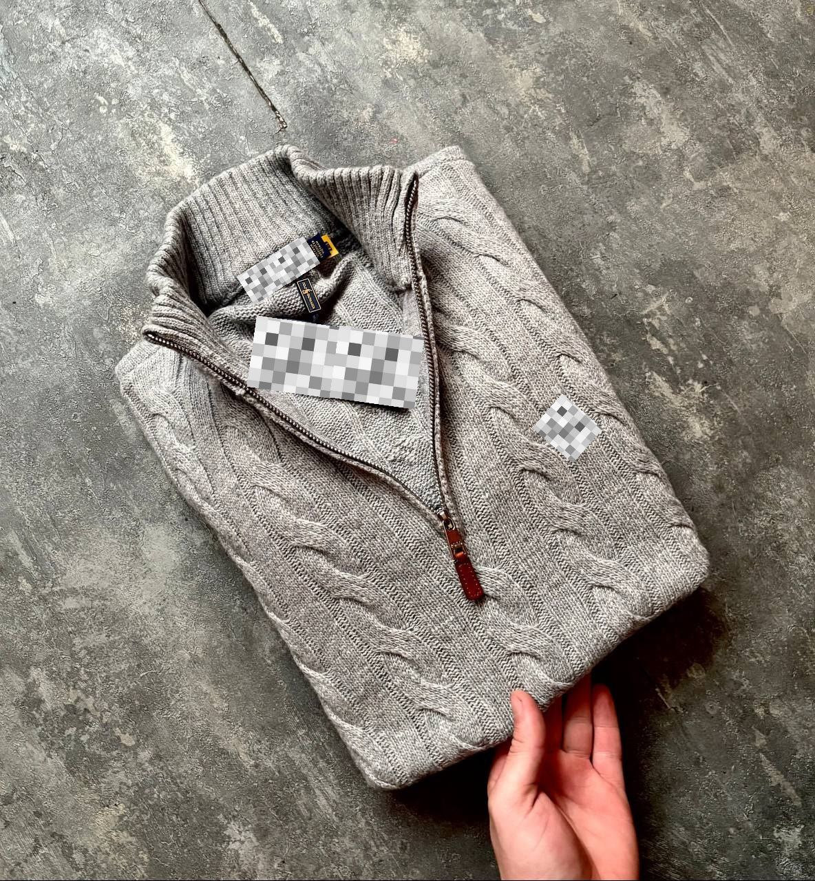 Men’s Cable-Knit Quarter-Zip Sweater