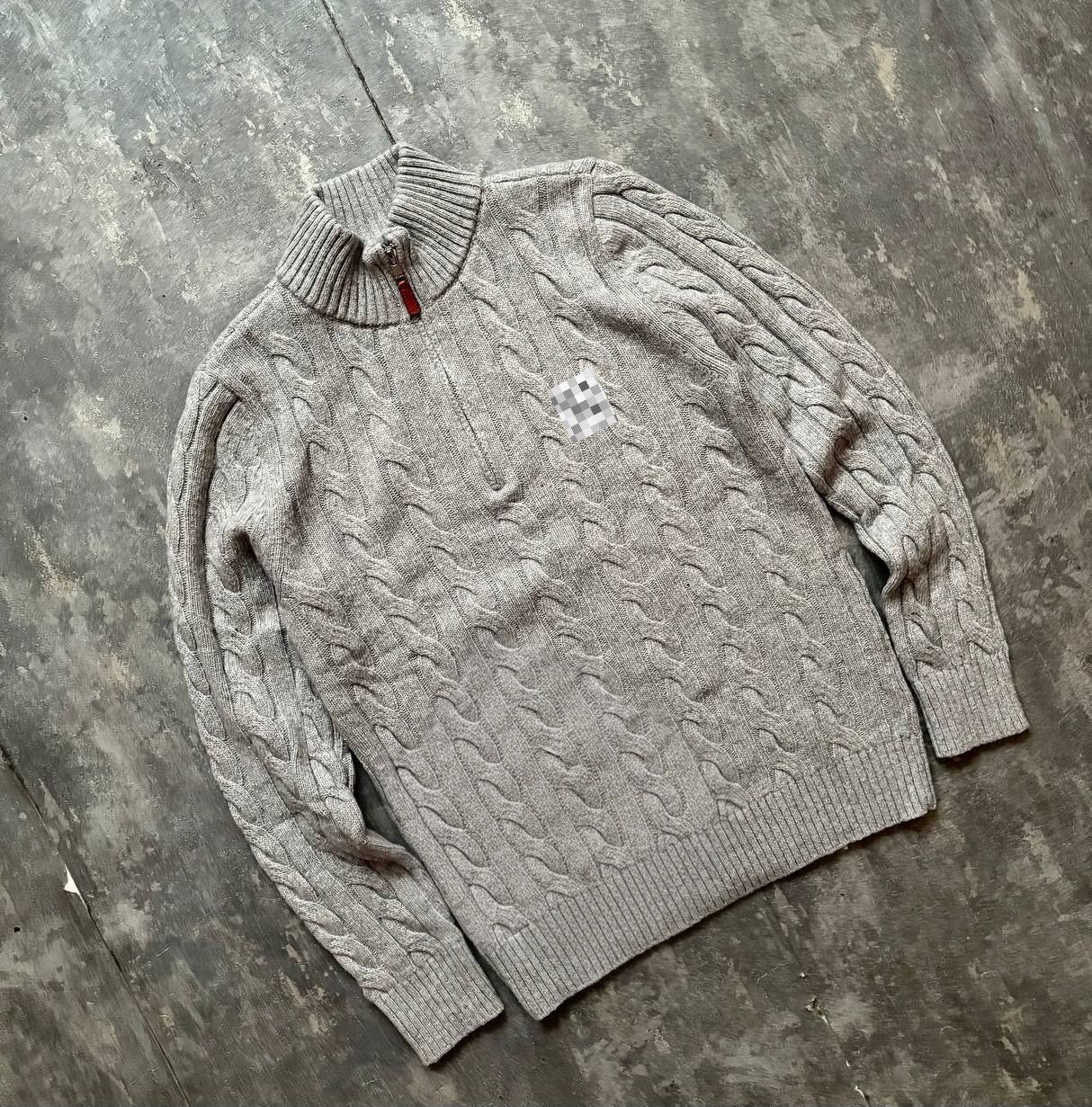 Men’s Cable-Knit Quarter-Zip Sweater