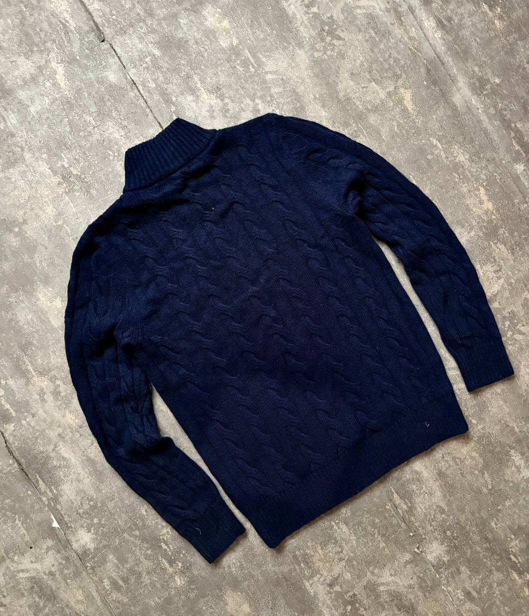 Men’s Cable-Knit Quarter-Zip Sweater