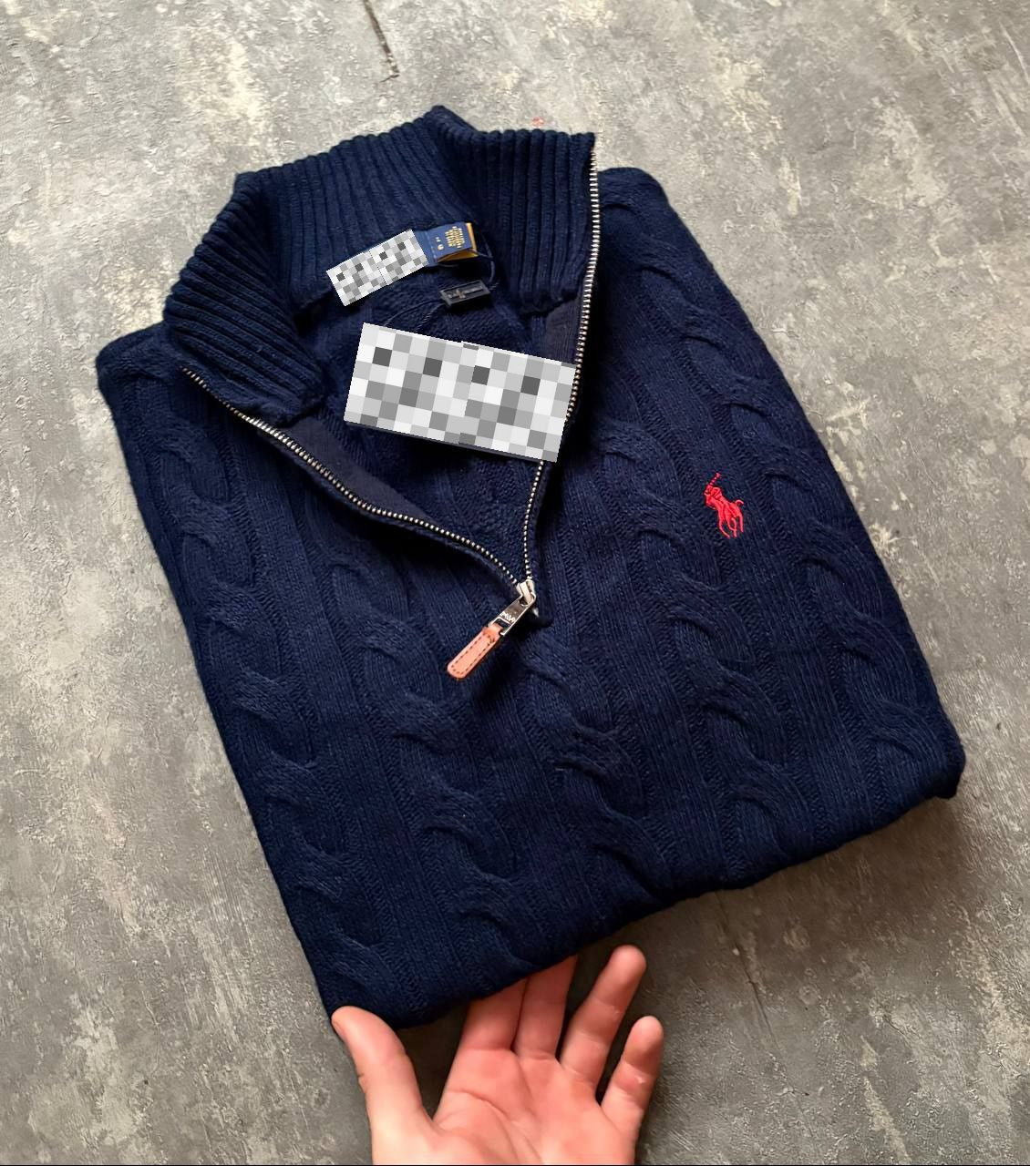 Men’s Cable-Knit Quarter-Zip Sweater