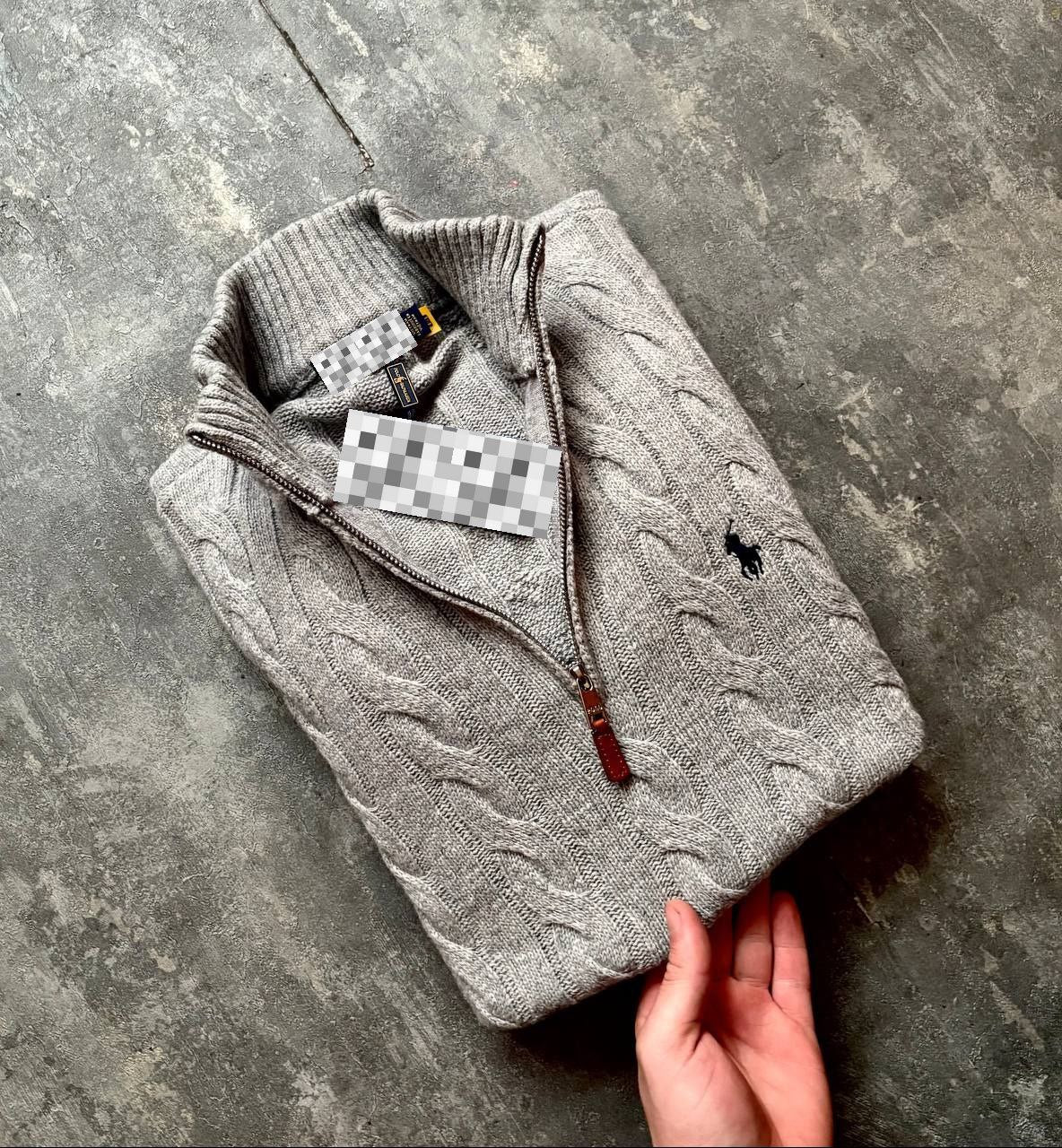 Men’s Cable-Knit Quarter-Zip Sweater